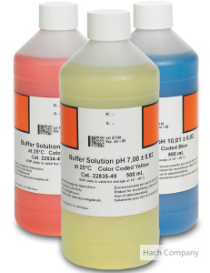 水中pH檢測試劑(緩衝溶液) Buffer Solution Kit, Color-coded, pH 4.01, pH 7.00 and pH 10.01, 500 mL